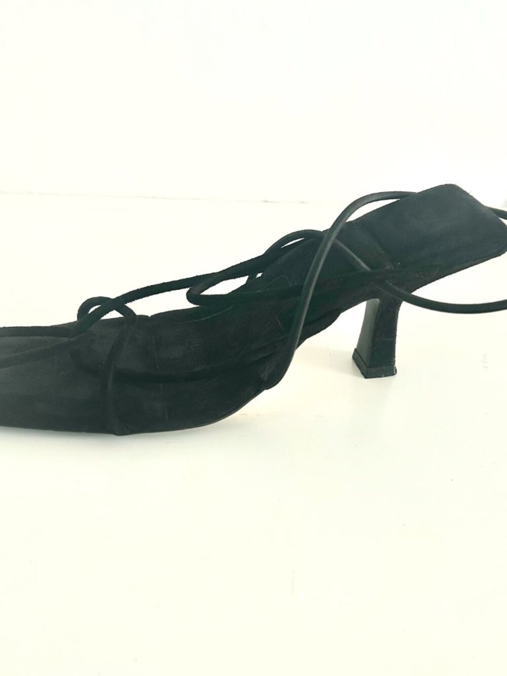 Khaite Suede Strappy Kitten Heeled Sandals - Picture 4 of 10